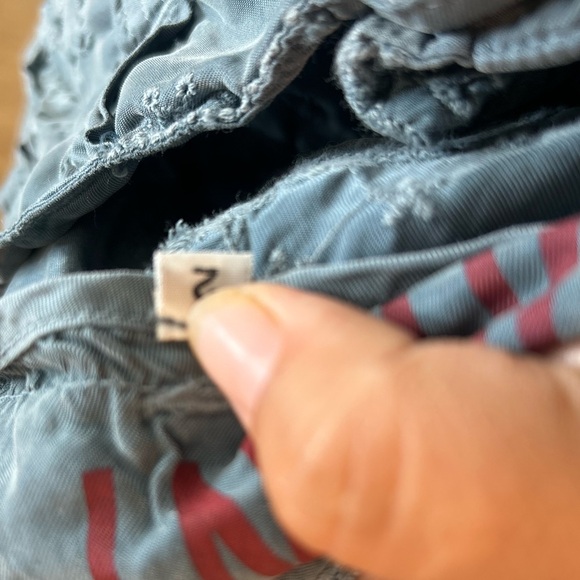 Johnny Was Eyelet Patterned Embroidered Cupra Cargo Pants in Blue Heather Belted - Picture 10 of 12